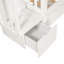 Lit superposé double sur double avec tablettes et 6 tiroirs de rangement-981364366