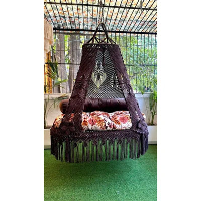 Waver Sofa Swing With Back Rest And Cushion For Indoor Outdoor