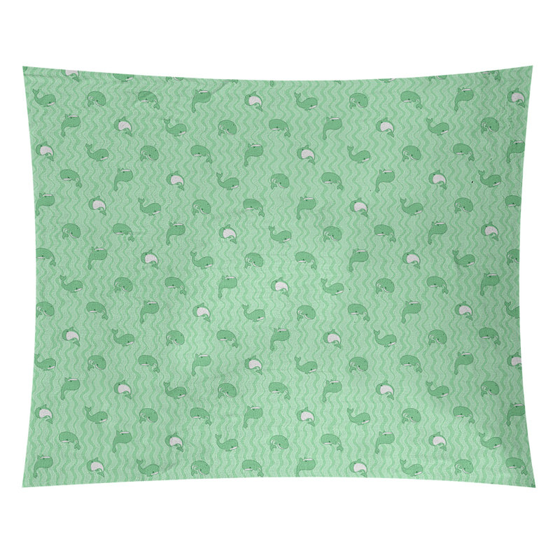 Tapisserie katelyn elizabeth baleines Kitterman, H 60,5 po x l 81,5 po, Vert, Intérieur / extérieur