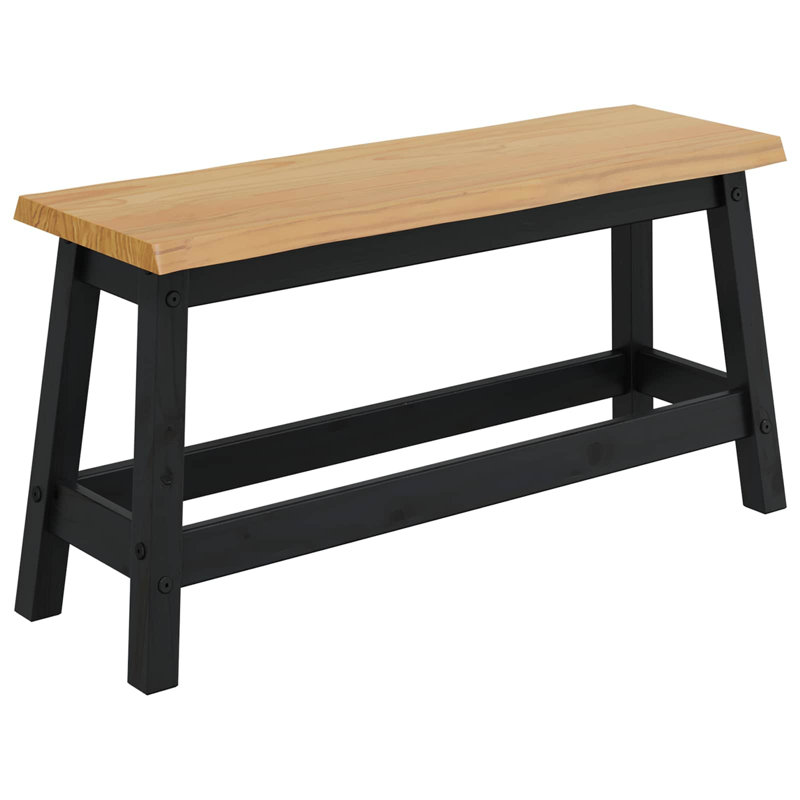 Storage Bench, Black/Natural