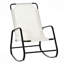 Chaise berçante de jardin, chaise berçante intérieure en tissu pour patio, balcon, porche