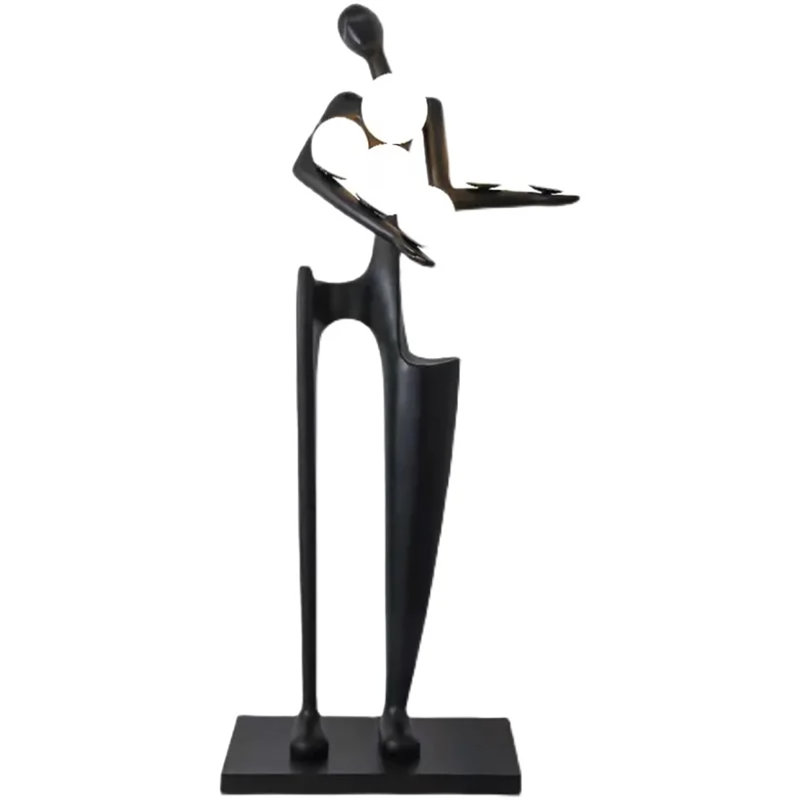 Lampe sur pied moderne à sculpture abstraite