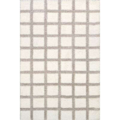 Christabel Checkered High-Low Shag Area Rug