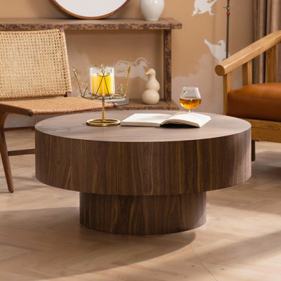 Table basse ronde en bois 30,51 "