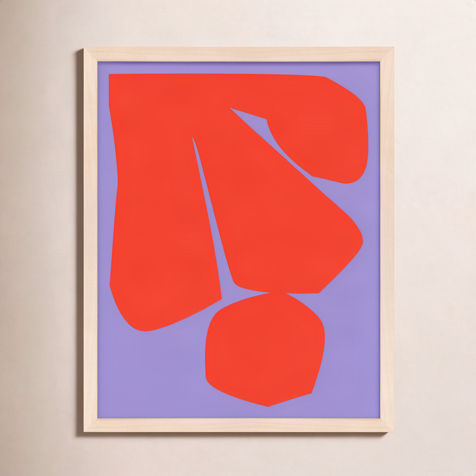 Akita "Module Minimalism 2" Print, 25"H x 20"W x 1.25"D, Maple Framed
