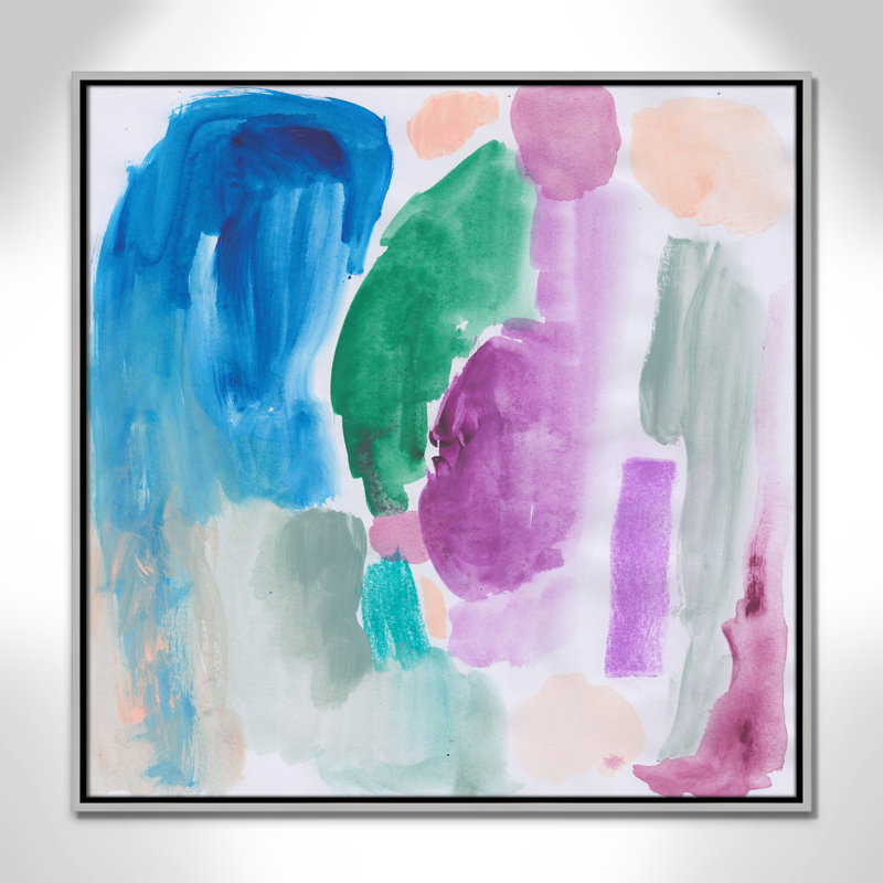 Vivid Space III - Square Version Print par Bea Dina, Argent, H 31,5 po x l 31,5 po