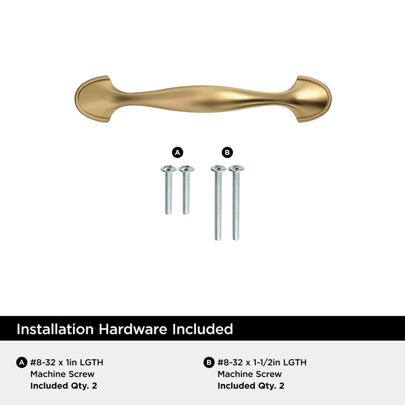 Fairfield 3 inch (76mm) Center-to-Center Champagne Bronze Cabinet Pull - 10 Pack, 3", Champagne Bronze