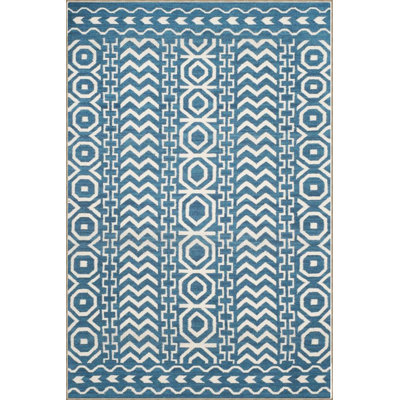 Geometric Woven Base Washable Area Rug