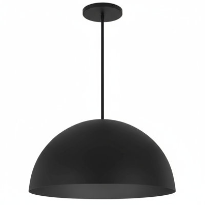 24" Diameter Black Integrated LED Pendant Light