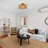 1 - Light Natural Rope Woven Semi - Flush Mount Ceiling Light