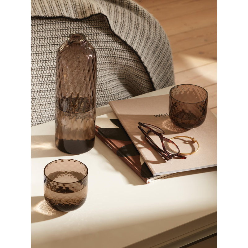 Dapple Handmade Drinking Glass, Earth Brown