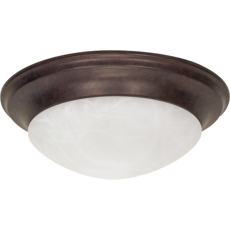 Reagle Glass Flush Mount, 6" H x 17" W x 17" D
