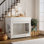 Grand meuble cage pour chien avec porte rabattable, tiroir, H 34 po x l 37 po x P 24 po