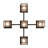 Rustic Lodge 5 - Light Dimmable Lantern Square / Rectangle Chandelier