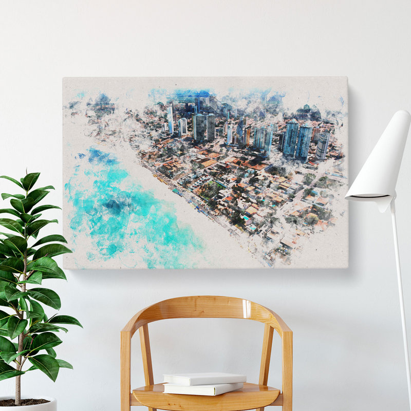 Skyline Of Ponta Negra In Brazil - Wrapped Canvas, 50cm H x 76cm W x 3cm D