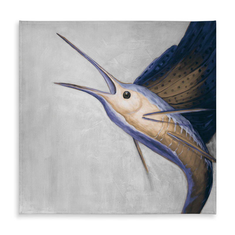 Gold Swordfish Tablecloth - Wildlife Marine Decor for Home