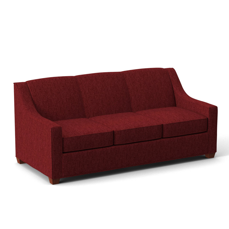 Phillips Square Arm Sofa with Reversible Cushions, Dorset Cherry, BM Cherry, 34.5" H x 76" W x 36" D