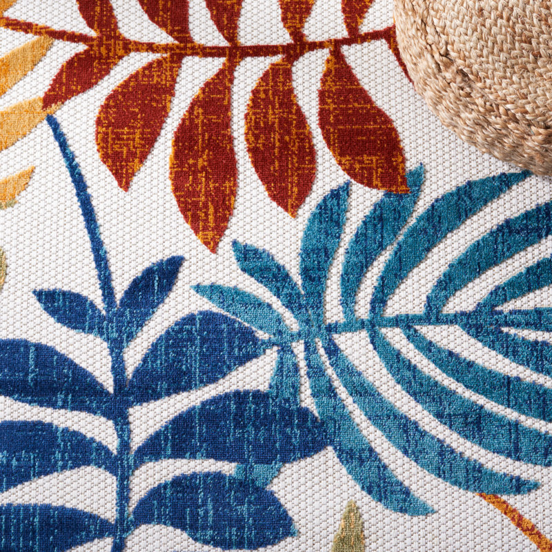 Anakin Performance Floral Indoor/Outdoor Area Rug, Round 10'