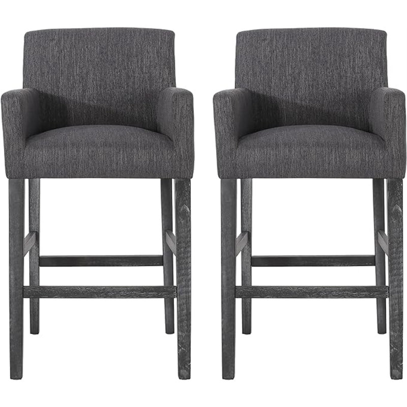 Tabourets de comptoir rembourrés de 30,5 pouces, Gris anthracite, Tabouret de bar (siège d'une hauteur de 30,5 po), 1