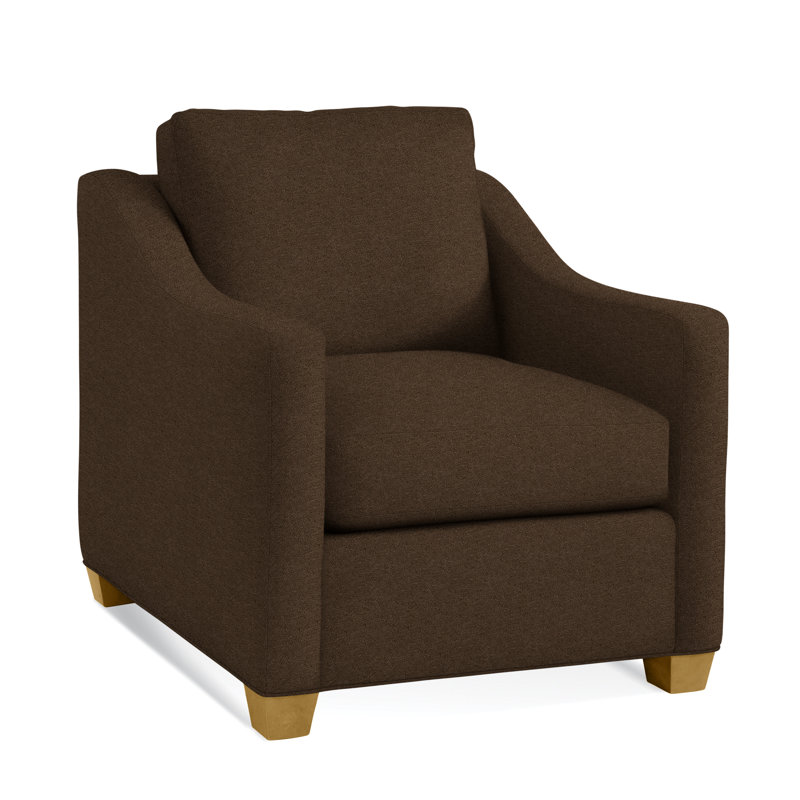Fauteuil de 33 po de large Oliver, Finition naturelle, Chocolat Elite; 0321-72