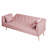 71 inch convertible love seat sofa, American retro pink velvet, suitable for small living room, bedroom, office-1710909973-1736278763