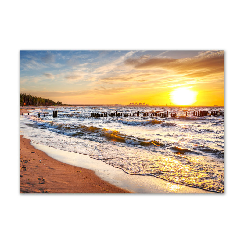 Sunset Beach - Wrapped Canvas Print