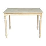 Turned Solid Wood Top Dining Table