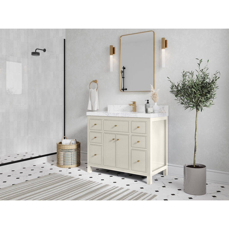 Sonoma X P 22 po De salle de bain simple en albâtre Quartz Venatino