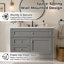 Meuble-lavabo mural 36 po, armoire de rangement flottante avec 2 tiroirs, 1 tiroir basculant, lavabo simple en céramique 3 trous, armoire moderne-2055328747