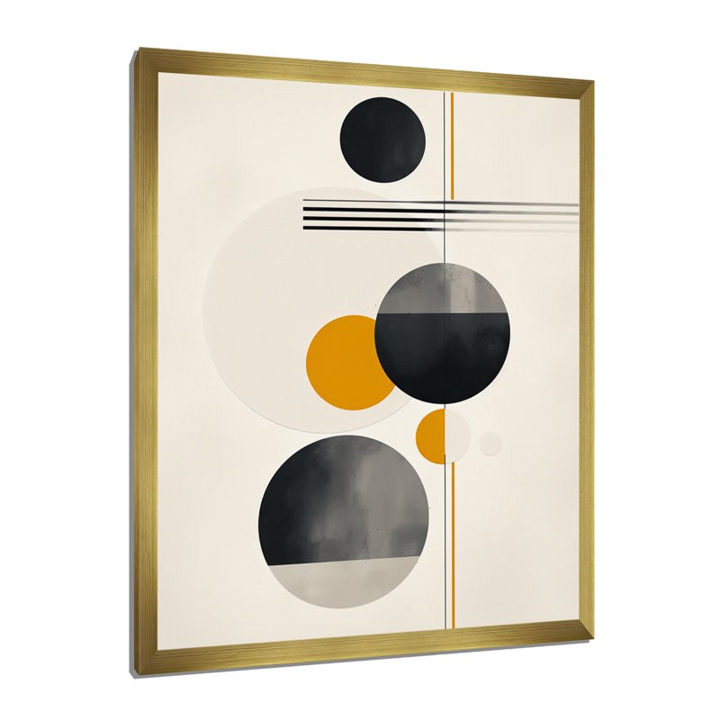 Minimal circulaire, Illustration géométrique I - Art mural géométrique moderne, salon, H 40 po x l 30 po x P 1,5 po