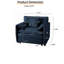 Chaise 41,91 ", chenille moderne en bleu, siège profond pour chambre à coucher et salon, canapé modulaire avec coussin décoratif bleu surdimensionné, appartement, pièce-474339128-495586829