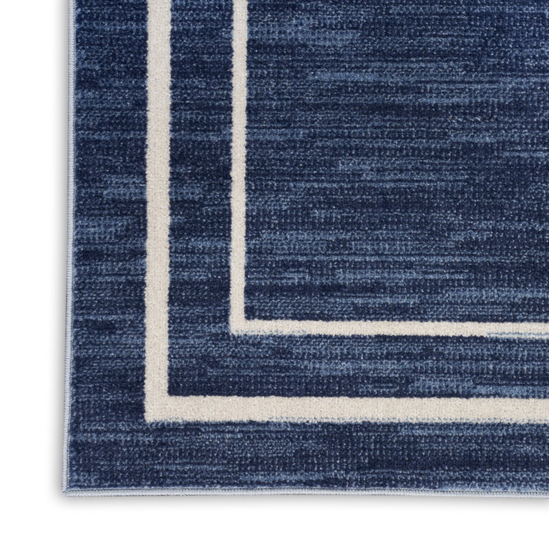 Nourison Essentials Navy Ivory Indoor/Outdoor Area Rug, Rectangle 8' x 10'