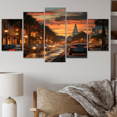 Charleston Beautiful Cityscape III sur toile, reproduction de 5 pièces