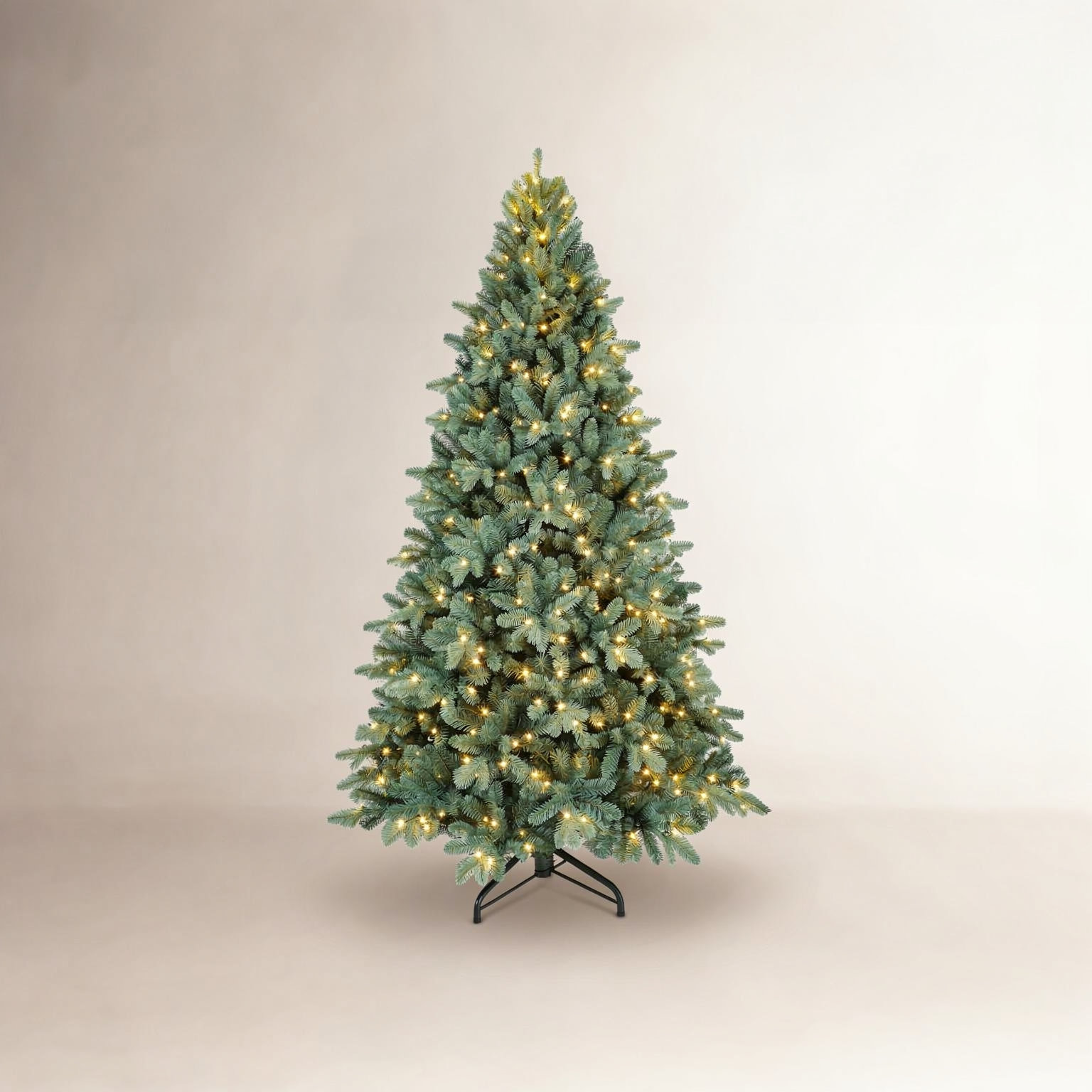 White 9' Pre-Lit Spruce White Christmas Tree, 6 ft