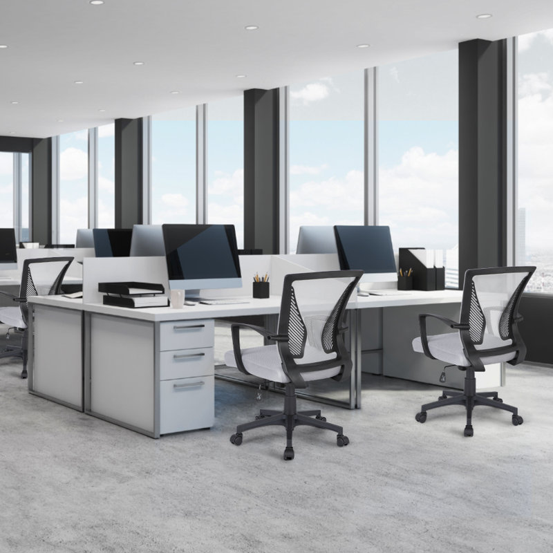 Mid-back Mesh Office Chair, Grey, Black
