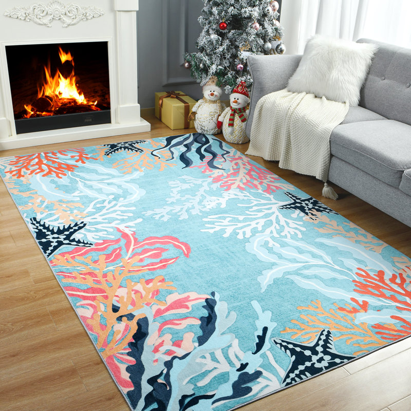 Gingham Shag Area Rug, Rectangle 183 x 275 cm