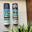 Décoration murale Tiki polynésienne tropicale en bois, bleu, vert et blanc, lot de 2, 49,5 cm de hauteur