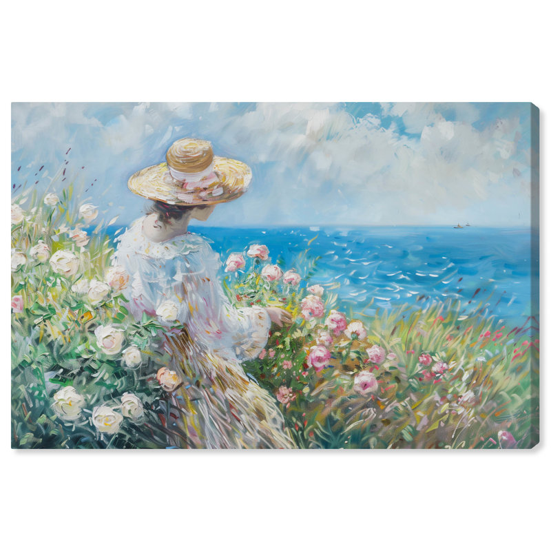 Gentle Sea Impressionist Canvas Wall Art, 36" x 54", Gallery Wrapped