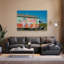 Vibrant Cowgirl Mural Colorful Modern Vibrant Urban Architecture Wall Art Print by Bethany Young - Wrapped Canvas Print-416651574