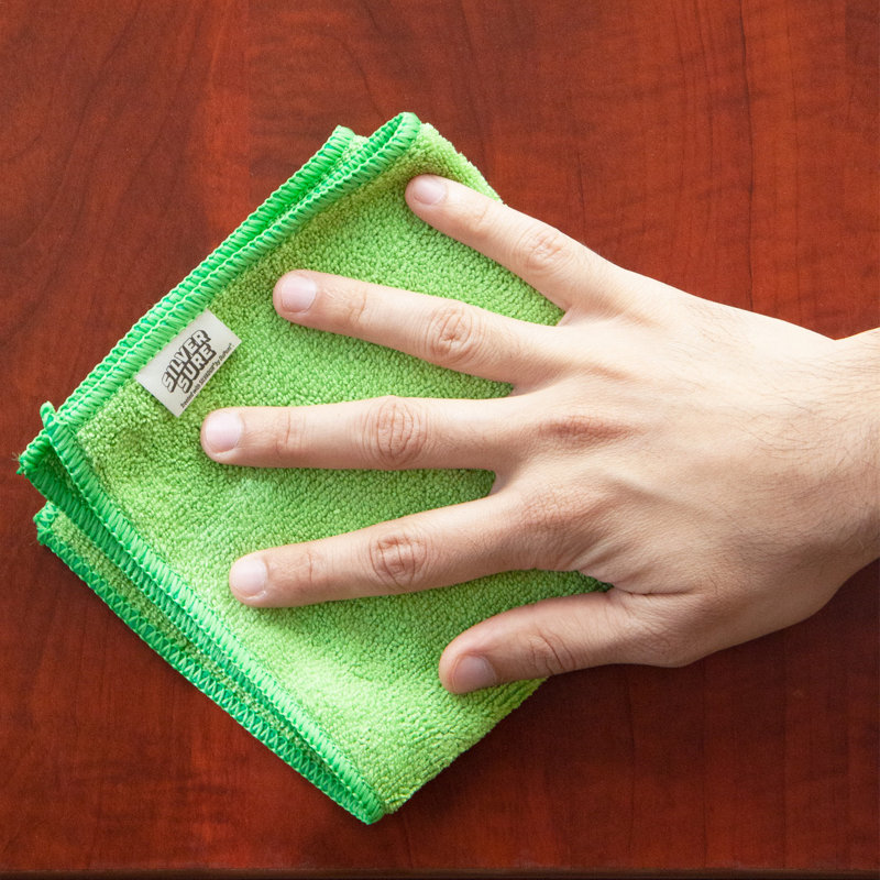 SILVADUR Antimicrobial Cleaning Cloth (Pack of 12), Green