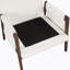 Fauteuil Mid-Century moderne en velours, blanc-1822312446