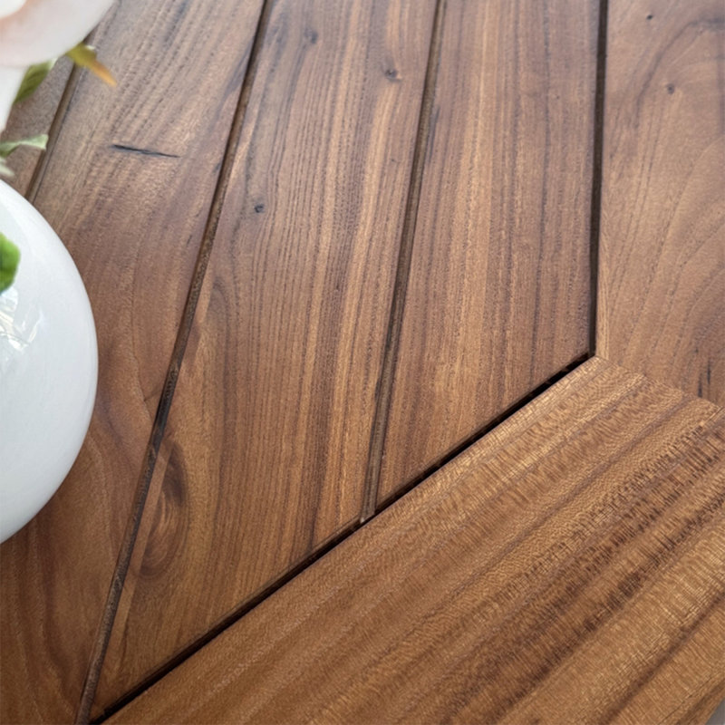 Brown Round Solid Wood Dining table, 29.53" H x 31.5" W x 31.5" D