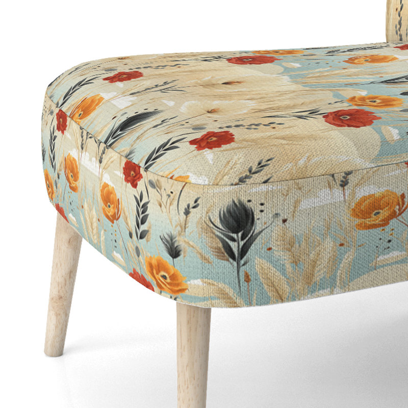 Chaise d'appoint décorative Boho Ferns In Beige Tones