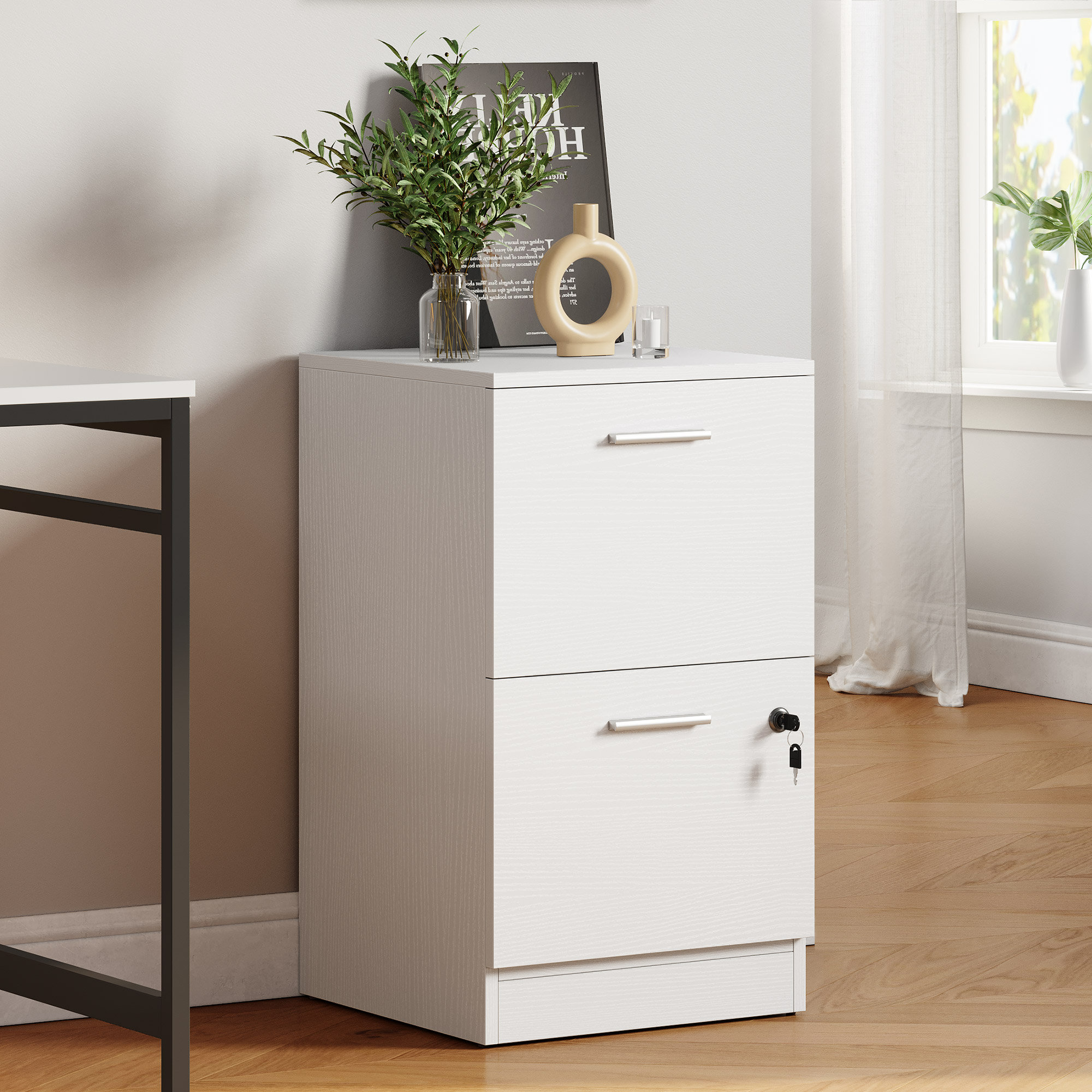 Dahle 2-Drawer Vertical Filing Cabinet Mercer41 Color: White