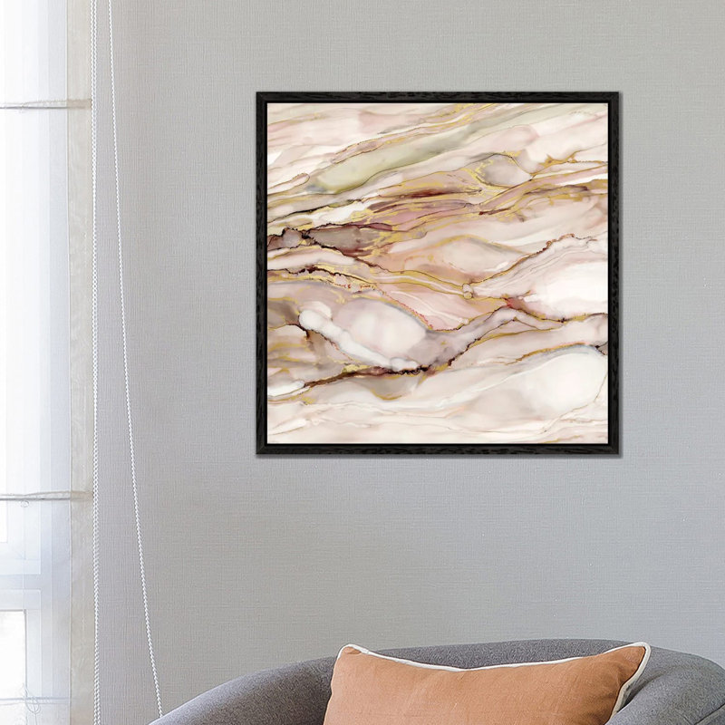 Graceful Marble I by Carol Robinson - Print on Canvas, Black Framed, 66.04 cm H x 66.04 cm W