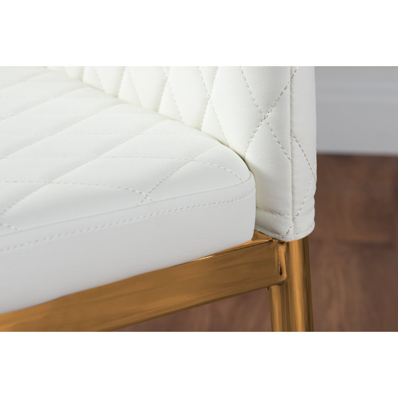 Dining Set, White/Gold