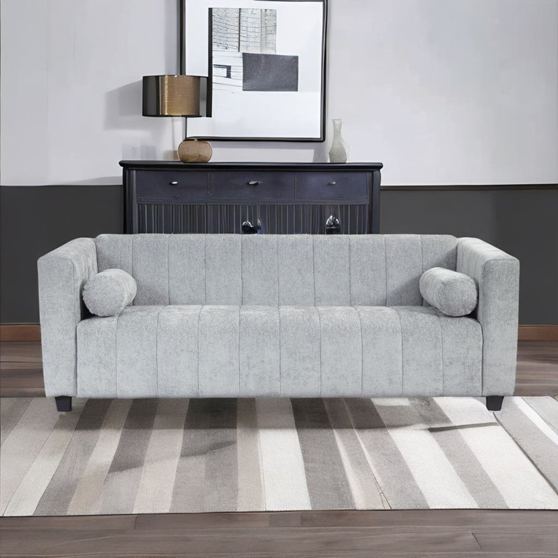 Chinedum Upholstered 78.7'' Sofa, Light Gray