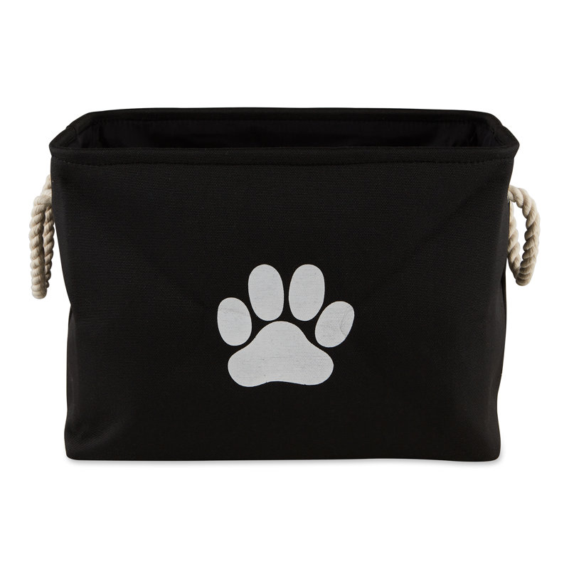 Tucker Murphy Pet™ Fabric Decorative Basket, 12" H x 16" W x 10" D, Black