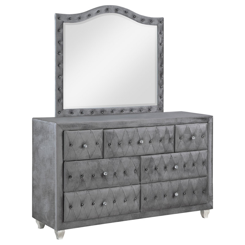 Miroir de commode Montelle, Gris