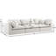 Canapé modulaire à accoudoirs carrés en lin avec coussins réversibles 119 po Burrows-1580876385